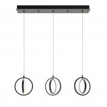  LCKP09L30D1BKLNR3 - Lock 3 Light Linear Pendant MB 120V,BK