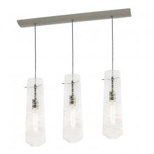  SPP05MBSNCLLNR3 - Spun 3 Light Linear Pendant