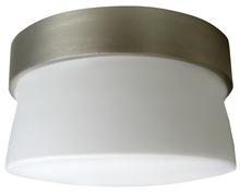  ARMF1F13SNECT - One Light Satin Nickel Opal Glass Drum Shade Flush Mount