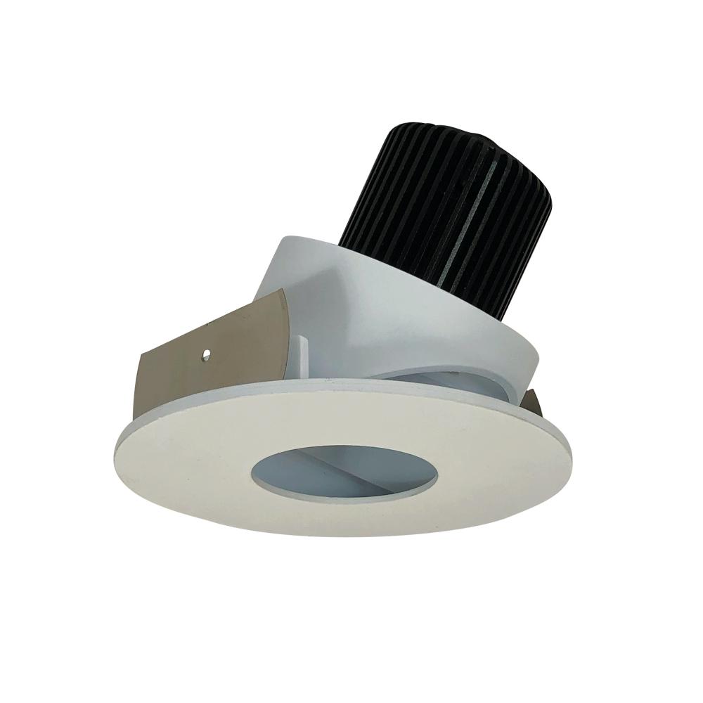 4" Iolite LED Round Adjustable Pinhole, 10-Degree Optic, 800lm / 12W, 2700K, White Pinhole /