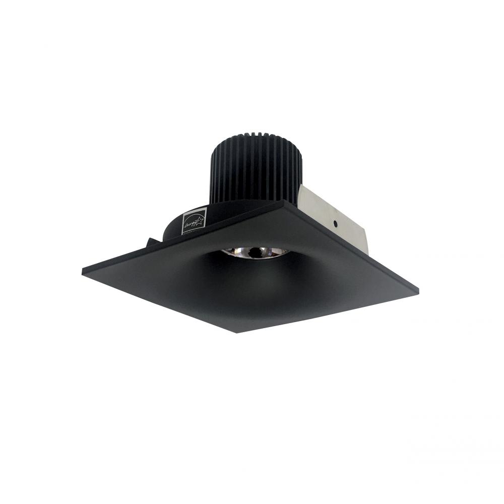 4" Iolite LED Square Bullnose, 10-Degree Optic, 800lm / 12W, 2700K, Black Finish