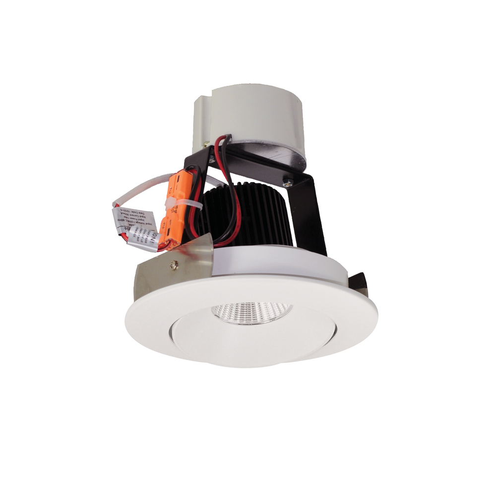 4" Iolite LED Round Adjustable Cone Retrofit, 800lm / 14W, 5000K, Matte Powder White Reflector /