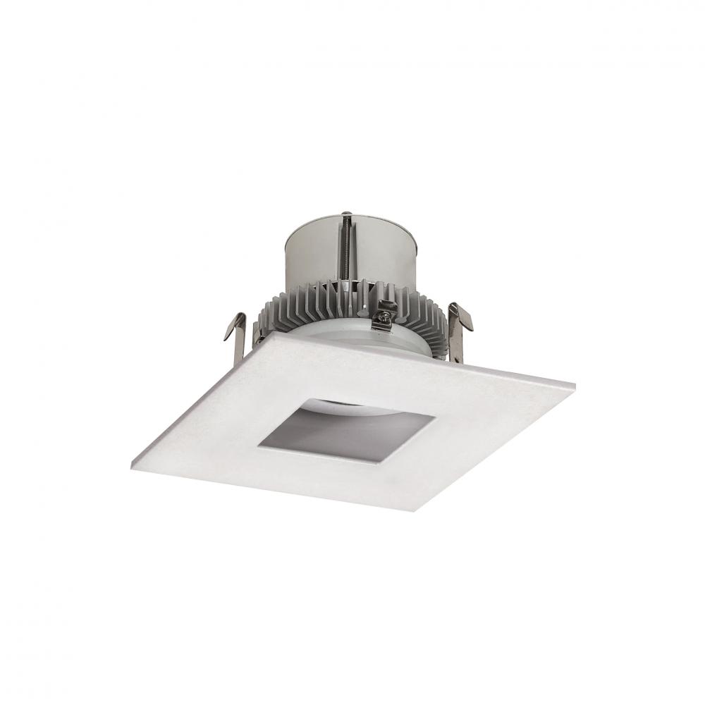 4" Cobalt Click LED Retrofit, Square Pinhole, 1000lm / 12W, 3000K, White Powder White Flange,