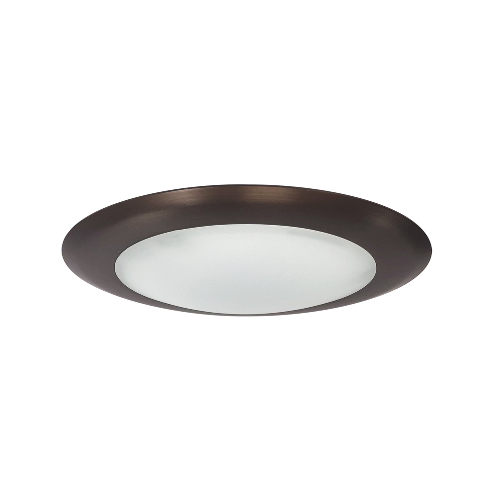 6" AC Opal LED Surface Mount, 1050lm / 15W, 3000K, Light Bronze finish