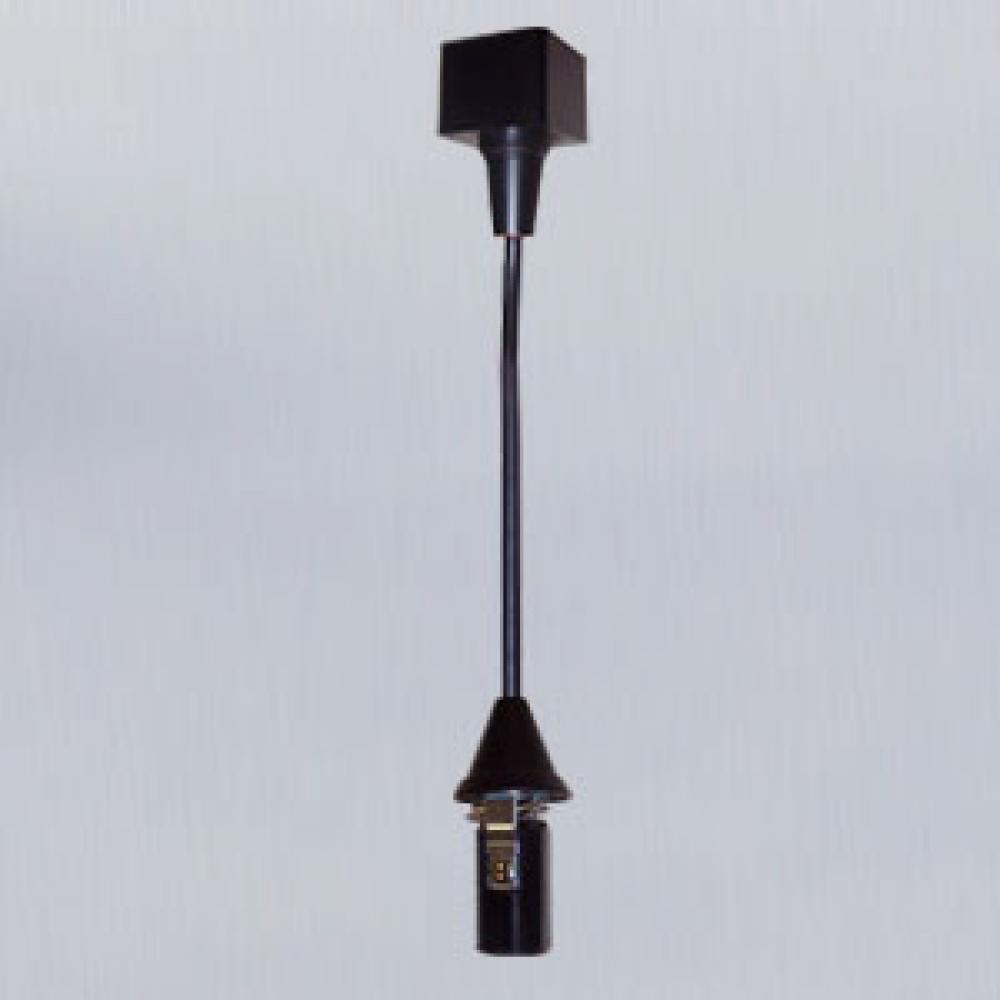 Track Mounted Line Voltage Pendant Cord, 8'-6" length, Candelabra Base, 60W Max, Black