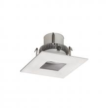  NLCBC2-45530WW/10EM - 4" Cobalt Click LED Retrofit, Square Pinhole, 1000lm / 12W, 3000K, White Powder White Flange,