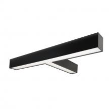  NLUD-T334B - "T" Shaped L-Line LED Indirect/Direct Linear, 5027lm / Selectable CCT, Black Finish
