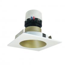  NPR-4SNDCCDXCHMPW - 4" Pearl LED Square Retrofit Reflector with Round Aperture, 800lm / 12W, Comfort Dim, Champagne