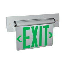  NX-813-LEDGMW - Recessed Adjustable LED Edge-Lit Exit Sign, AC Only, 6" Green Letters, Single Face / Mirrored