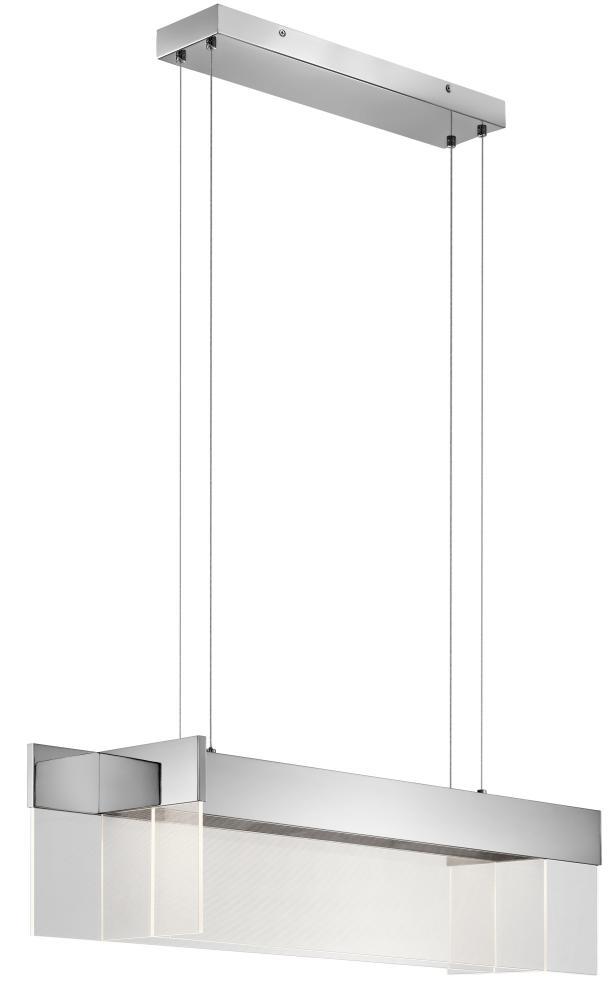 Geo 32" LED Linear Pendant Chrome