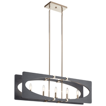  44361DWG - Alscar™ 5 Light Linear Chandelier Driftwood Grey