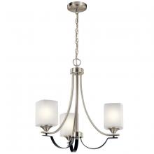  52275NI - Tula™ 3 Light Convertible Chandelier Brushed Nickel