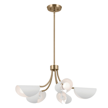  52558CPZWH - Chandelier/Semi Flush 5Lt