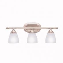  5448CH - Ansonia 23" 3 Light Vanity Light with Satin Etched Glass in Chrome
