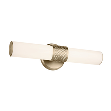 Kichler 55191CPZLED - Sashi 18" Bath Bar Small LED with White Glass in Champagne Bronze