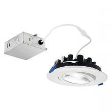  DLGM06R2790WHT - Direct-to-Ceiling 6 inch Round Gimbal 27K LED Downlight in White