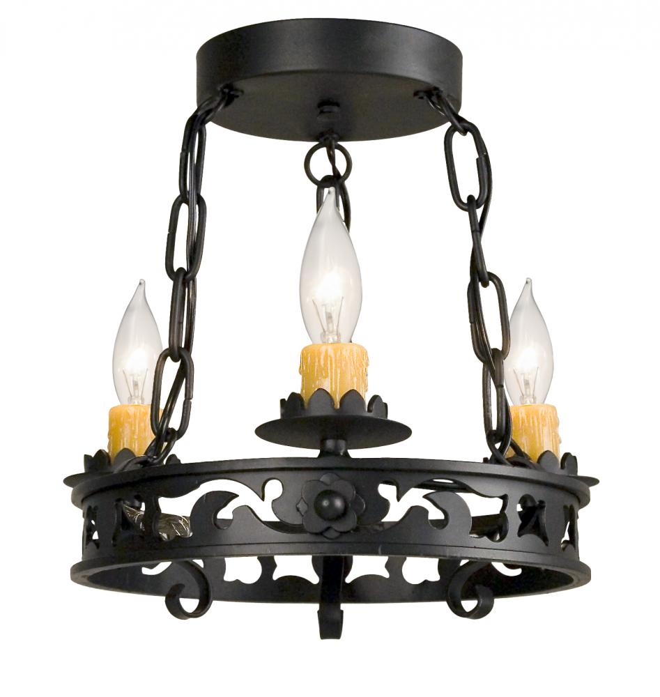 14" Wide Sagebrush 3 Light Chandelier