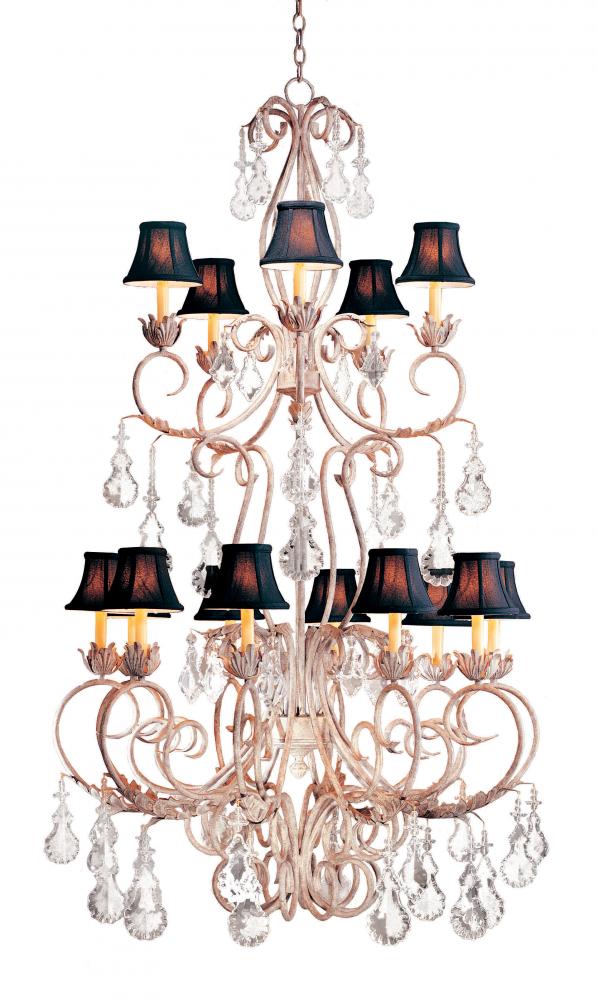 42" Wide Alexandria 15 Light Two Tier Chandelier