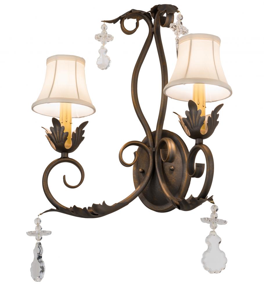 16" Wide Felicia 2 Light Wall Sconce