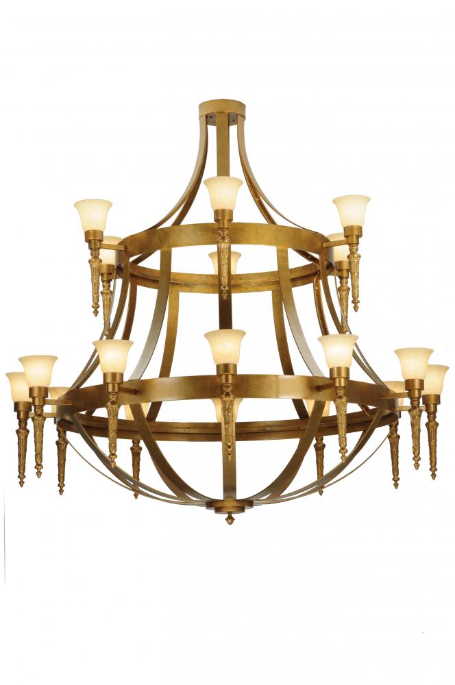 72"W Lubovich 18 LT Two Tier Chandelier