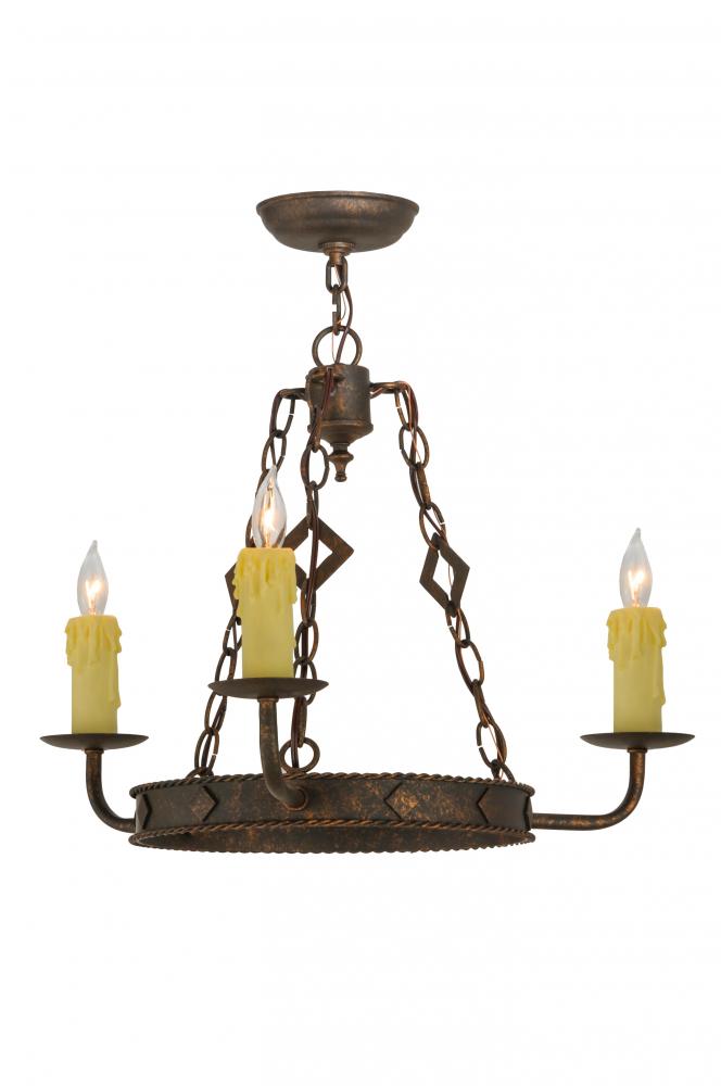 24" Wide Elvita 3 Light Chandelier