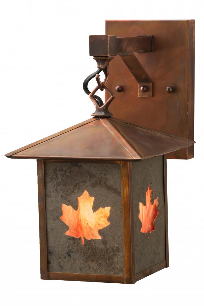 7"W Seneca Maple Leaf Hanging Wall Sconce