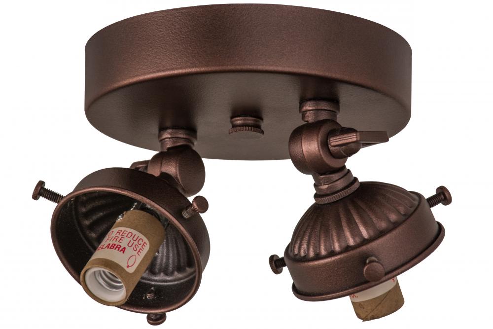 5"W Mahogany Bronze 2 LT Flushmount Hardware