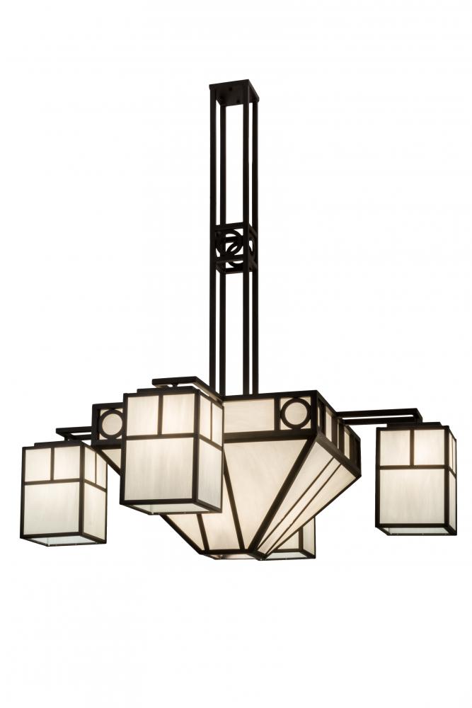 60"W Mission Chic 4 LT Chandelier