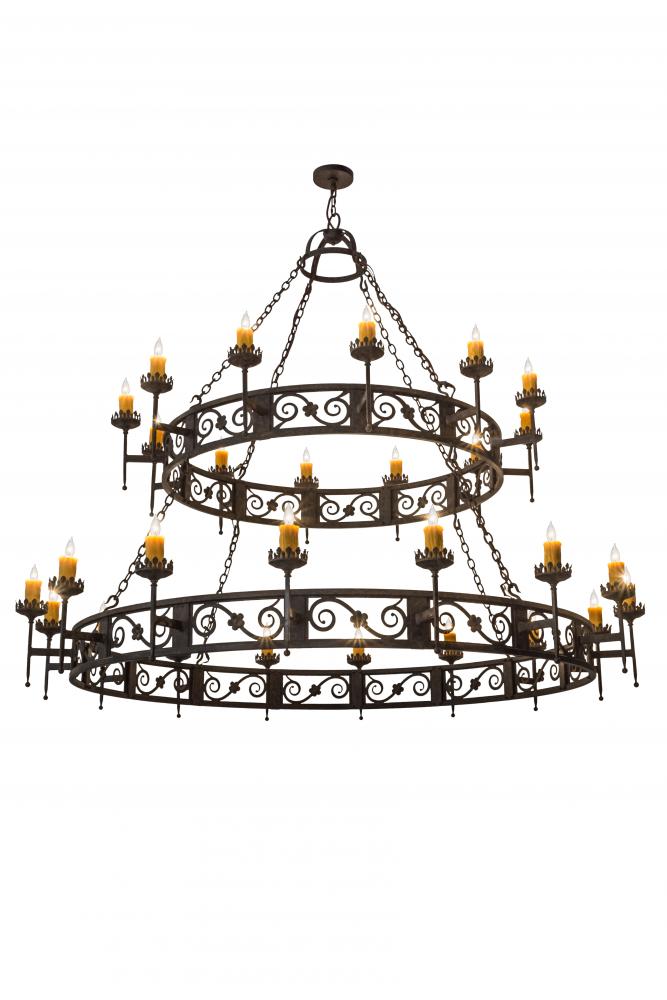 84" Wide Majella 28 Light Two Tier Chandelier