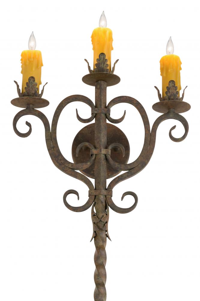 16" Wide Palmira 3 Light Wall Sconce