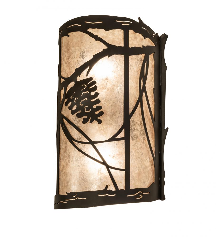 8" Wide Whispering Pines Left Wall Sconce