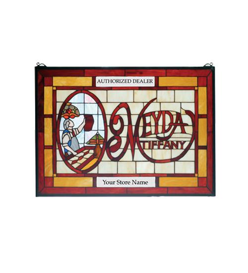 28"W X 20"H MEYDA Tiffany Customizable Stained Glass Window