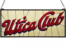  113374 - 31"W X 13"H Utica Club Stained Glass Window