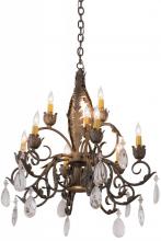 Meyda Green 116318 - 26"W New Country French 9 LT Chandelier