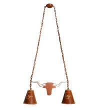  11887 - 32" Long Texas Longhorn 2 Light Island Pendant