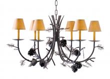  119769 - 42" Wide Pinecone 6 Light Chandelier