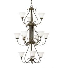 Meyda Green 120260 - 36" Wide Jaqueline 12 Light Three Tier Chandelier