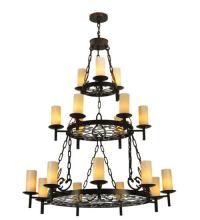  126500 - 48" Wide Newcastle 18 Light Three Tier Chandelier