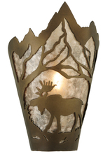  136674 - 8"W Moose at Dawn Left Wall Sconce