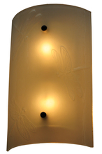  141927 - 9"W Metro Fusion Dragonfly Glass Wall Sconce