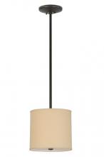 Meyda Green 144909 - 12"W Cilindro Beige Textrene Pendant