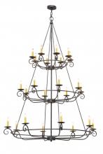 Meyda Green 151278 - 60"W Estrella 24 LT Three Tier Chandelier