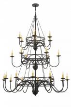 Meyda Green 155775 - 60" Wide Polonella 24 Light Three Tier Chandelier