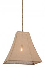  156222 - 28"Sq Empire Square Bell Textrene Pendant