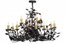 Meyda Green 157544 - 42" Wide Pear Leaf 12 Light Chandelier