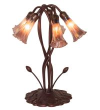  15902 - 17" High Purple Iridescent Pond Lily 5 Light Accent Lamp