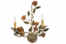  167895 - 17"W Symphony Rose Basket 2 LT Wall Sconce