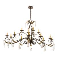 Meyda Green 187263 - 62" Long Windsor 14 Light Oblong Chandelier