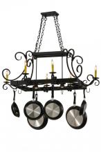  195226 - 50" Long Caiden 6 Light Pot Rack