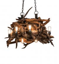  237292 - 36" Long Driftwood 8 Light Chandelier